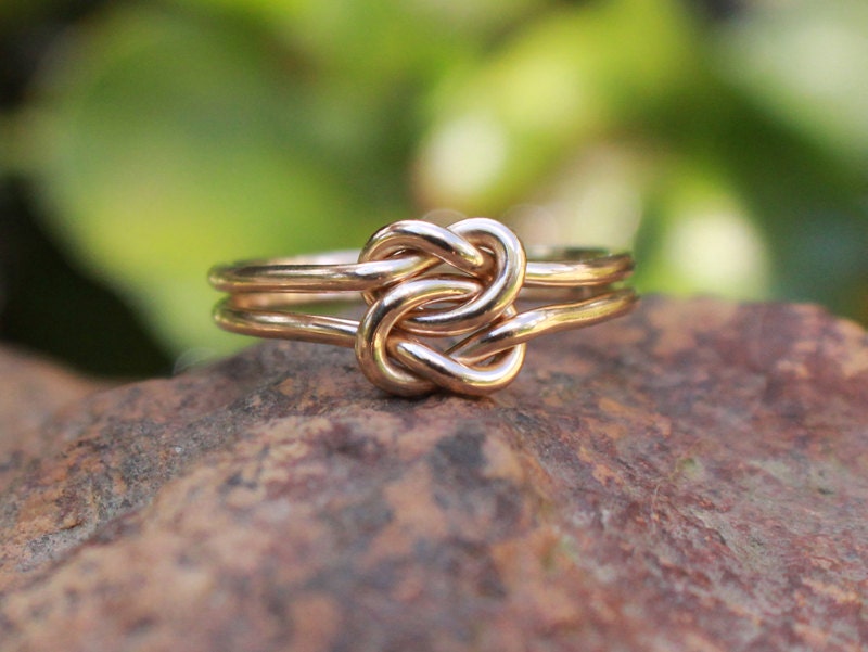 Love Knot Ring 14K Gold Filled Celtic Double Knot Bridesmaid
