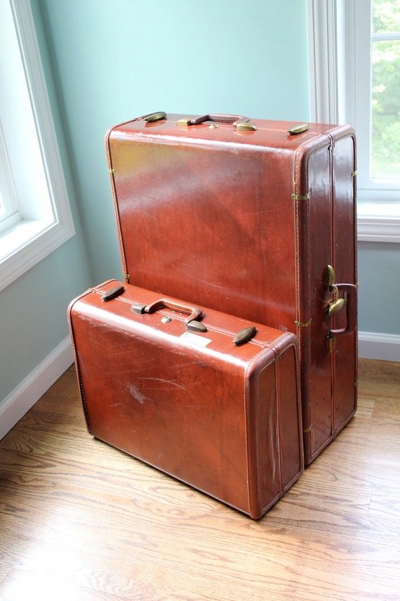 1950's Vintage Samsonite Luggage 2 Piece Set