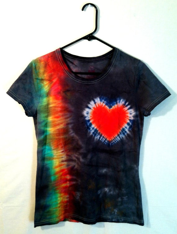 tie dye heart shirts