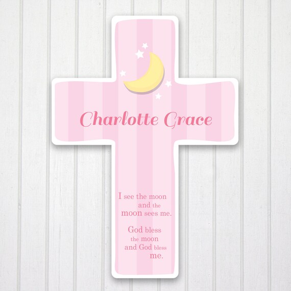Personalized Name Wall Cross Girls Room by PaperSoPrettyGifts