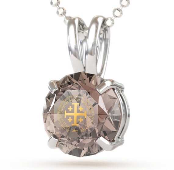 Religious Jewelry Jerusalem Cross Necklace by NanoStyleJewelry