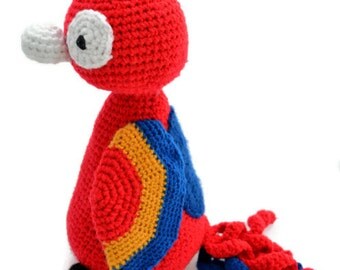 red parrot plush