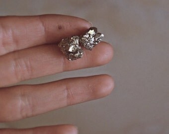 LIMITED SUPPLY // Pyrite Specimen Stone Earrings Studs // my lucky pick // unique gifts