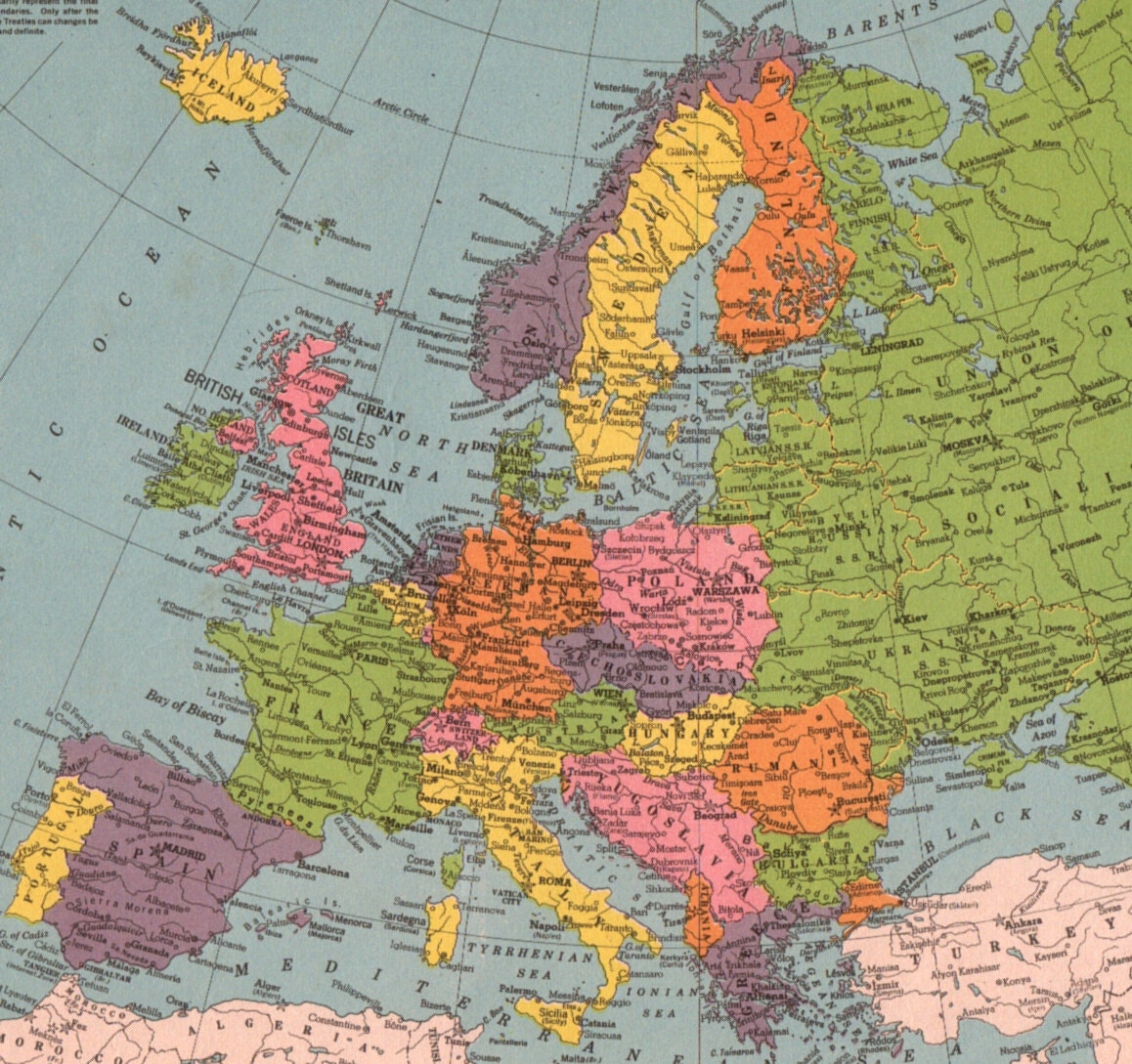 Карта европа в 1940 - 87 фото