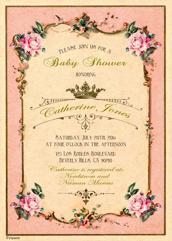 Victorian Birthday Invitations 3