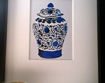 Popular items for blue white wall art on Etsy