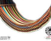 Unique Special Fringe Multicolor Handwoven Hammock Natural Cotton / Thread Thickness "42" (Very Durable)