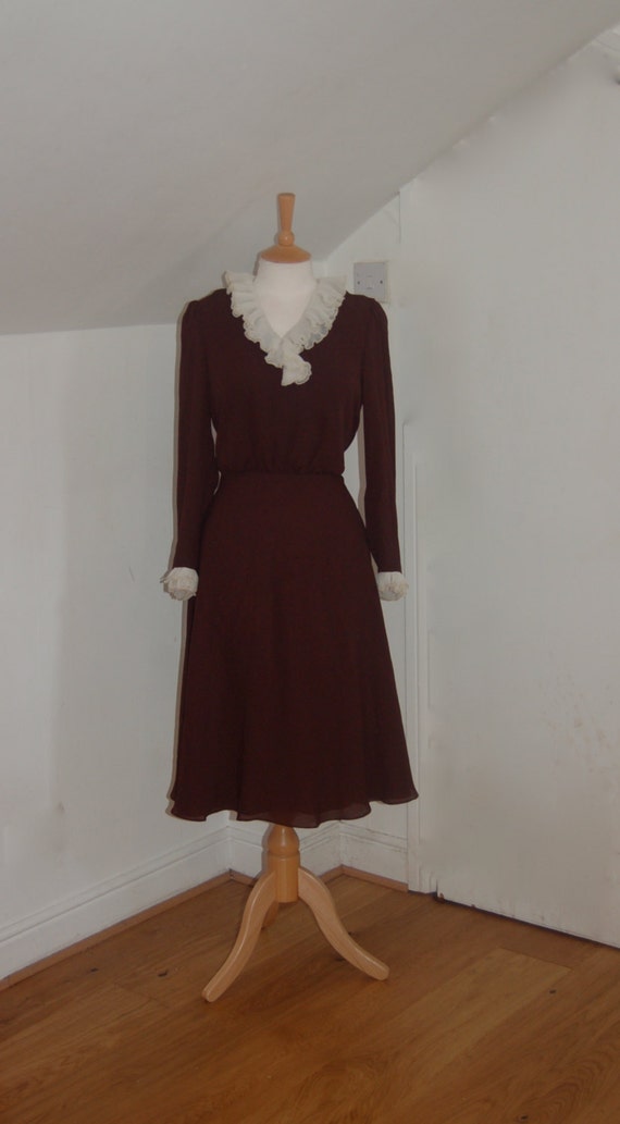 Fabulous 1960 S Chocolate Brown Secretary Dress With Filly