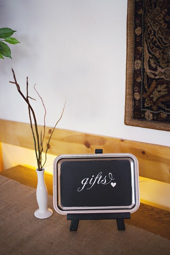 Items similar to Metal Chalkboard Gift Sign on Etsy