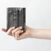 Genuine Leather Trifold Wallet Black Silver Shimmer (last one)