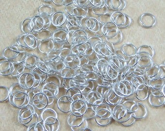 8mm Silver Jump Rings - 18 gauge Silver Jump Rings - Select Qty. from Options - (8mm/18g-S)