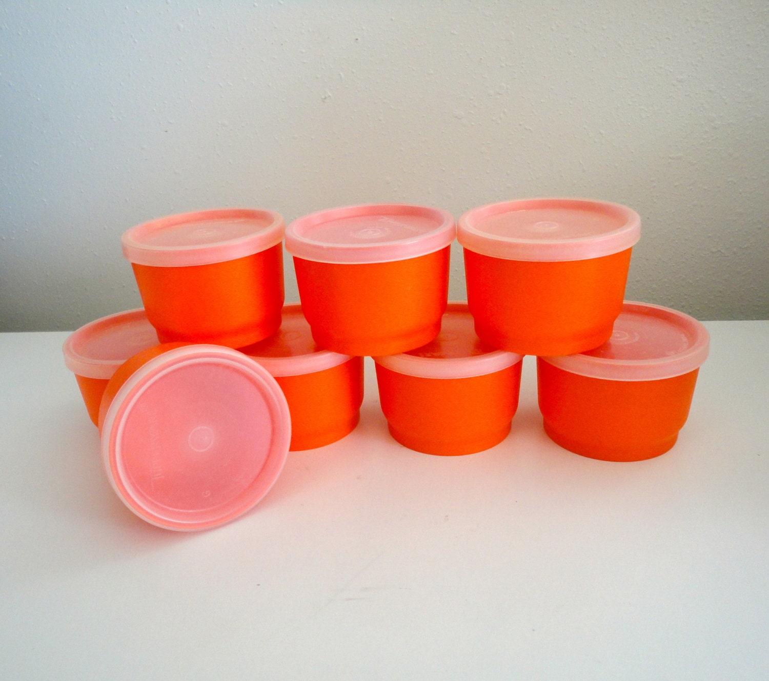 Vintage Tupperware Snack Cups or Snack Containers with Lids in