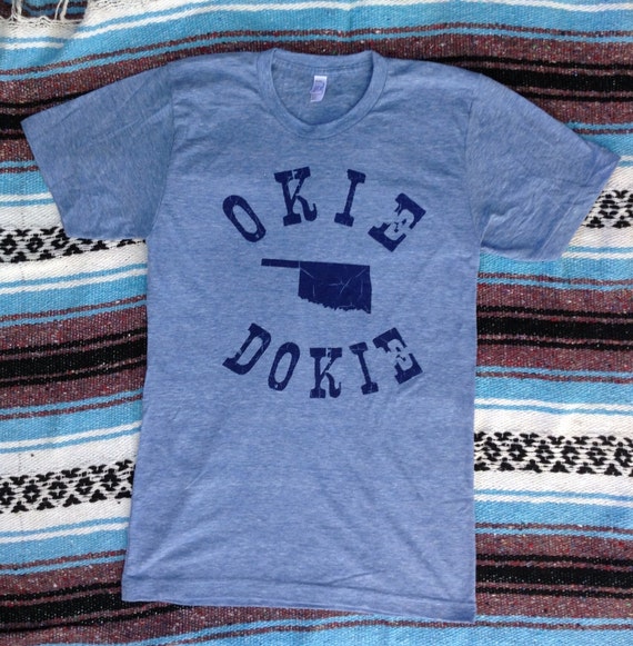 Okie Dokie Oklahoma Pride T Shirt OKC blue thunder