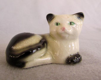 Vintage Goebel Black and White Cat Figurine
