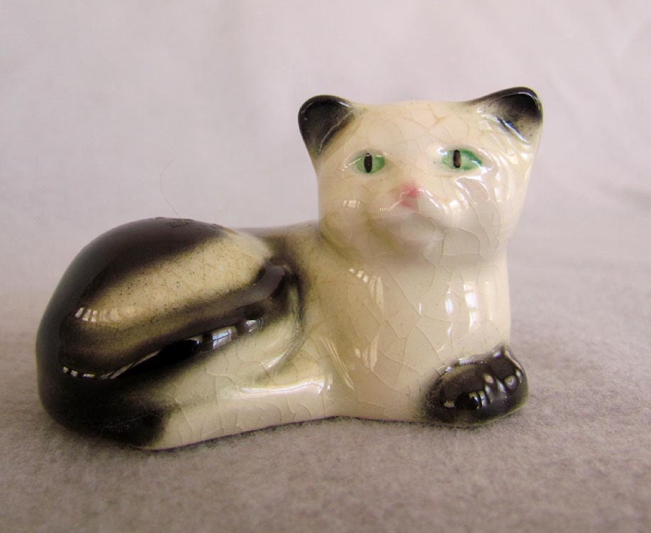 Vintage Goebel Black and White Cat Figurine
