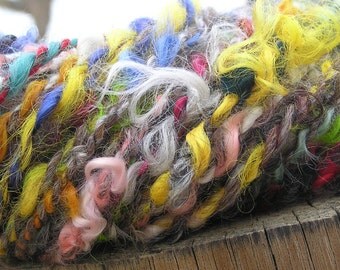 Hand Spun Yarn - Alpaca, Llama and Wool - Summer Joy