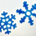 Fused Glass Turqouise Snow Flakes - Christmas Snowflakes Set of 2
