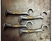 4 Personalized Groomsmen Gifts - Railroad Spike Bottle Openers - item B20 - NorthernCrescentIron