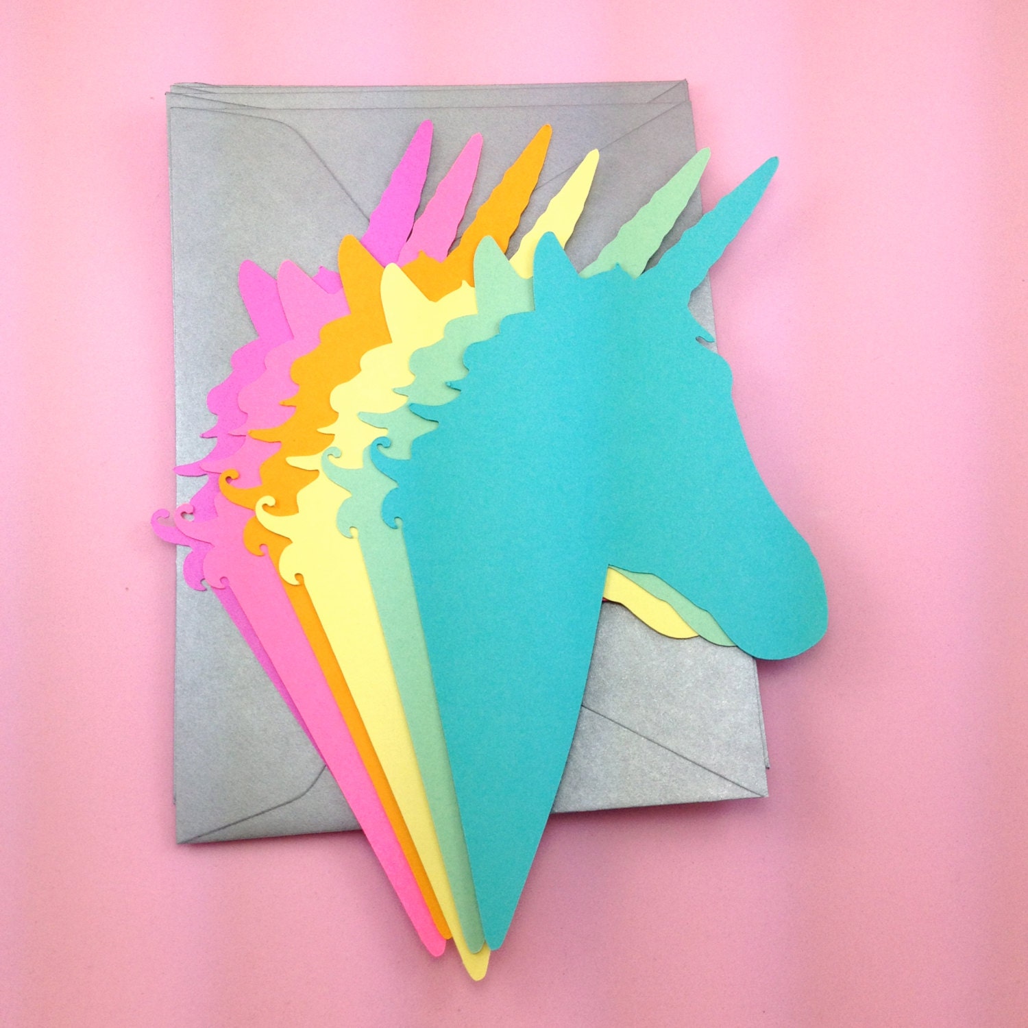 unicorn stationery set of 6 with envelopes