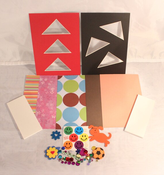 5 x 7 Picture Frame Mats Mat Kits Kids Crafts by harvestwoods