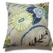 Decorative Pillow Cover Blue Chartreuse Brown Mint Green Handmade Modern Floral Toss Throw Accent 16x16 inch x