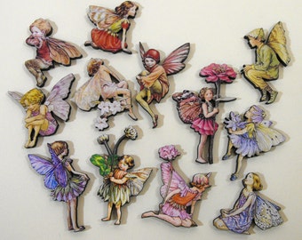 Flower Fairies - Wood Laser Cut Craft Embellishments