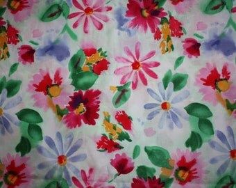 Impressionist Flower Quilt Fabric b y the yard 