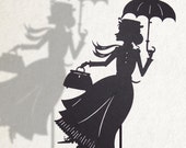 Mary Poppins / Laser-cut Shadow Puppet