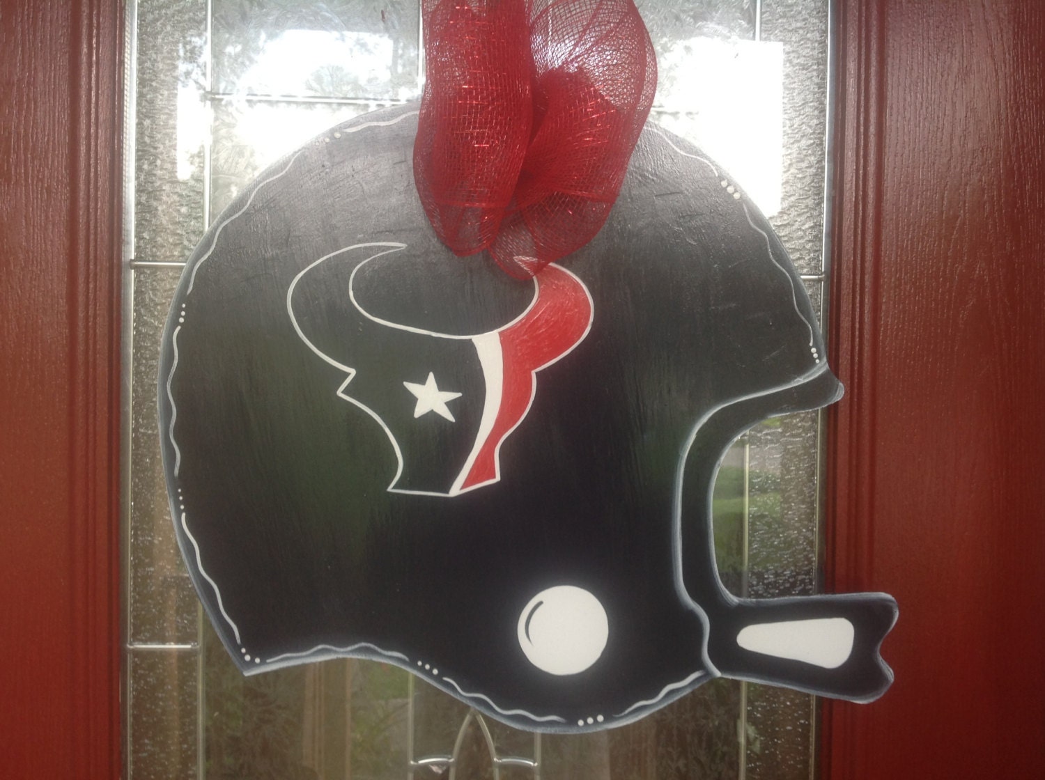 Texans Football helmet door hanging designed by by samthecrafter