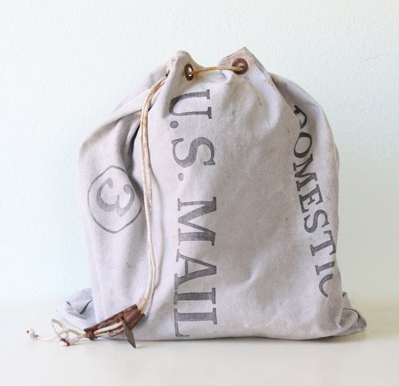 Vintage Mail Bag Canvas US Mail Bag