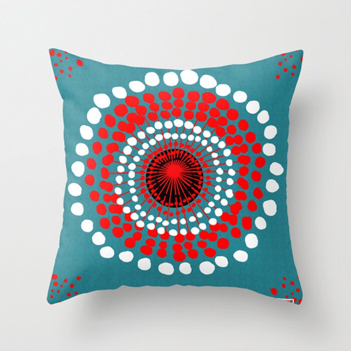 16x16 Decorative throw pillow cover Dots pillow by TheGretest