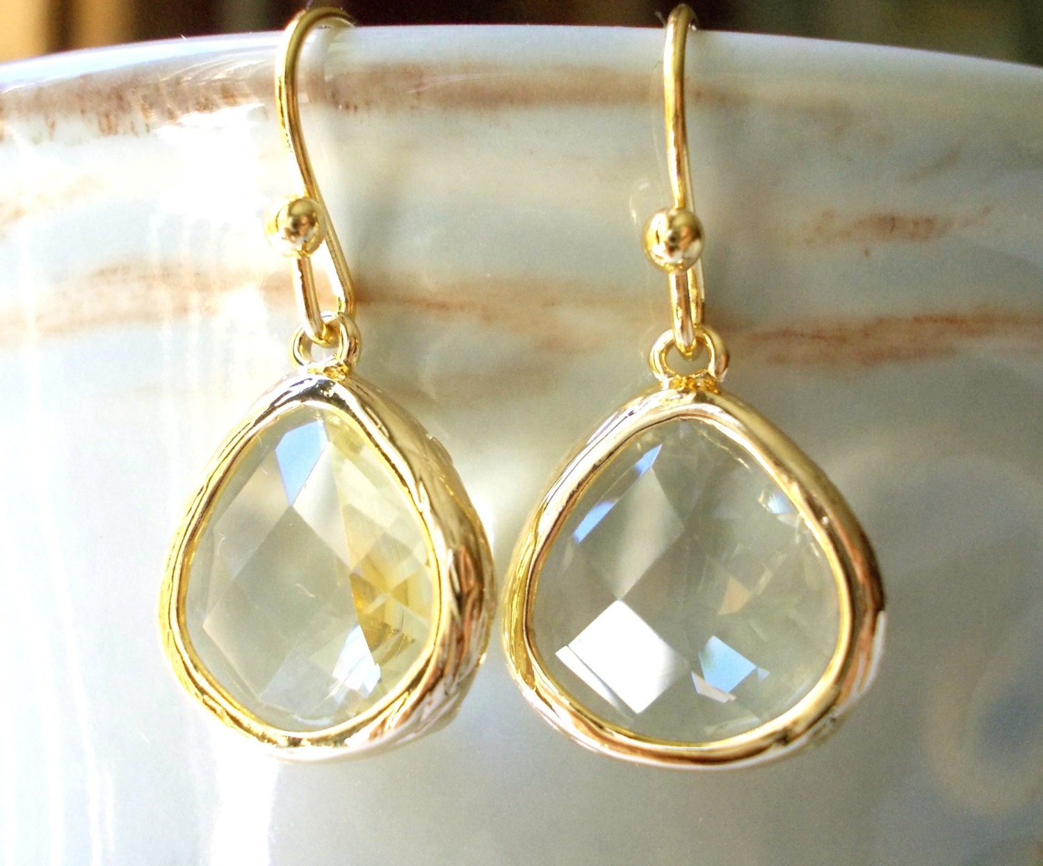 pale yellow earrings