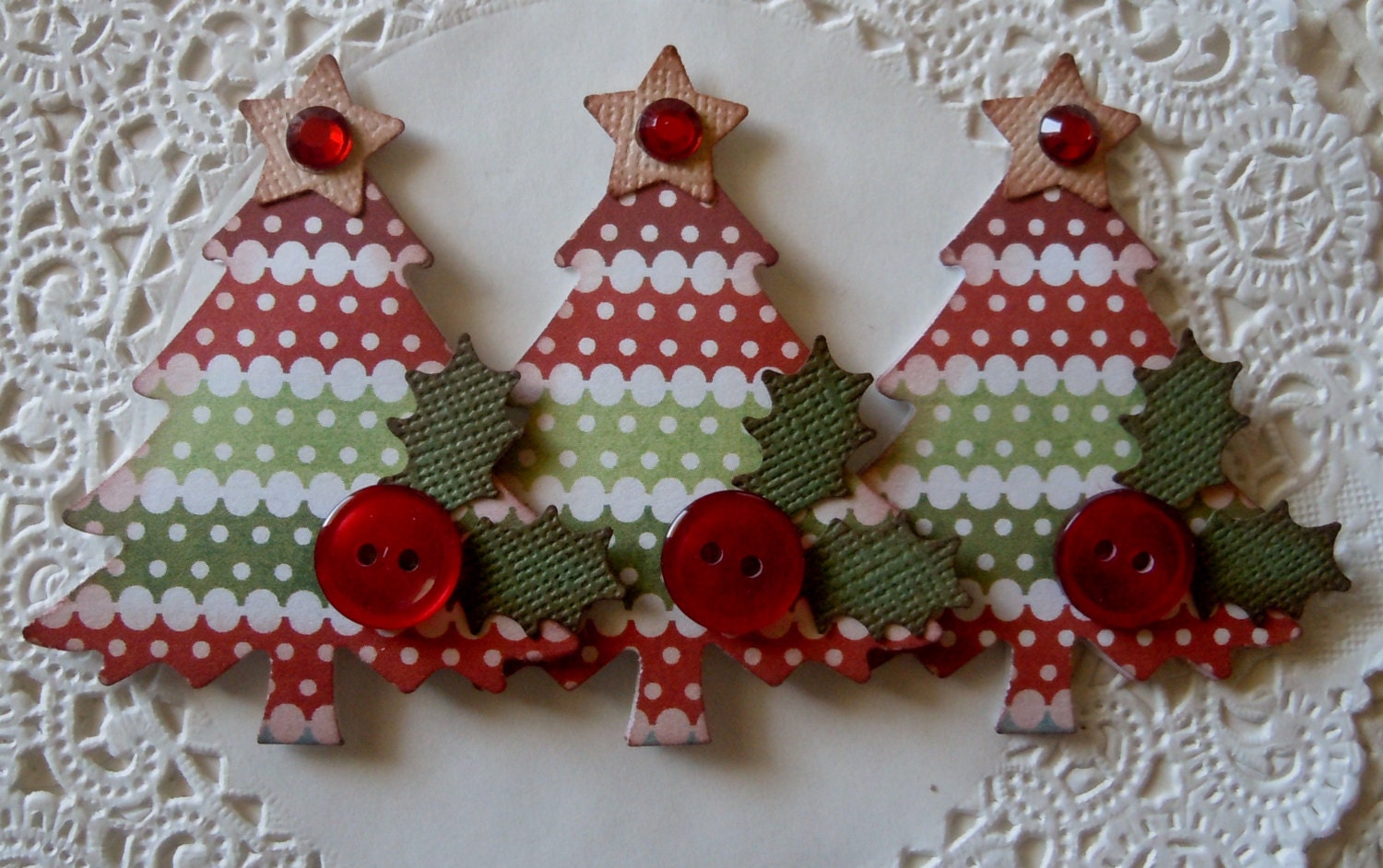 Vintage Christmas Tree Embellishments-Set Of 3
