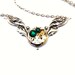 Steampunk Necklace - Gorgeous Clockwork Design & Dark Emerald green Swarovski Crystals - PROMPTLY SHIPPED - Steampunk Jewelry
