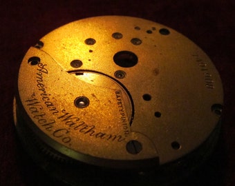 Gorgeous Vintage Antique American Waltham Watch Pocket Watch Movement Steampunk SD 29
