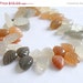 45% OFF Sale AAA Multi Moonstone Gemstone Carved Leaf Drop Briolette 11-12mm 1/4 Strand Set of 10