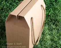 Gable Vintage Kraft Style Small Boxes   kraft  paper  Paper gable Lunch 50 Boxes/ boxes  Brown