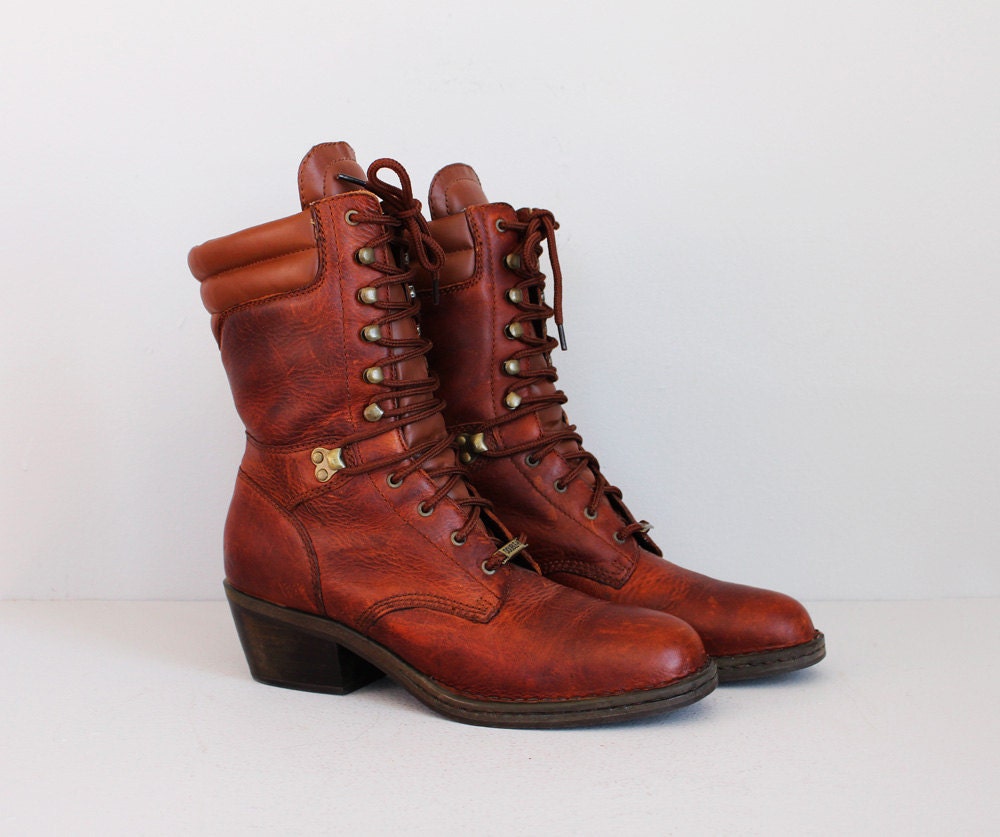 dsw brown lace up boots
