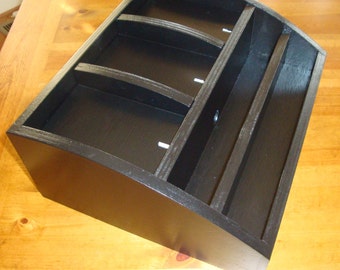 Unpainted Wood Charging Station / Valet / Organizer w/iPad Compartment