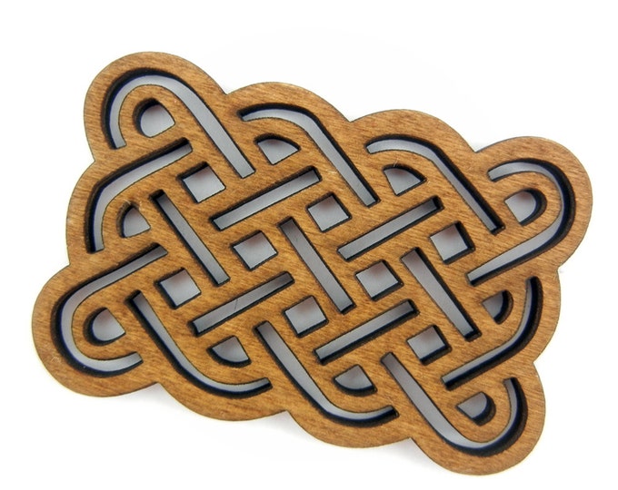 Rectangular Wood Celtic Style Cut-out Connector