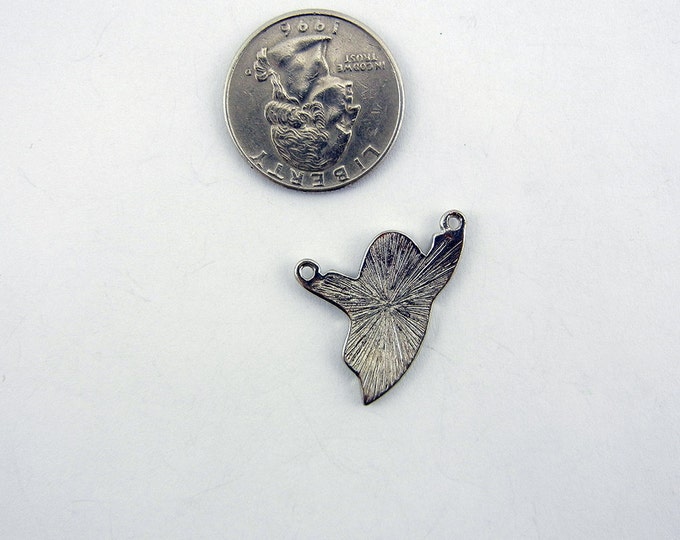 Double Link Silver-tone Black White Epoxy Ghost Pendant