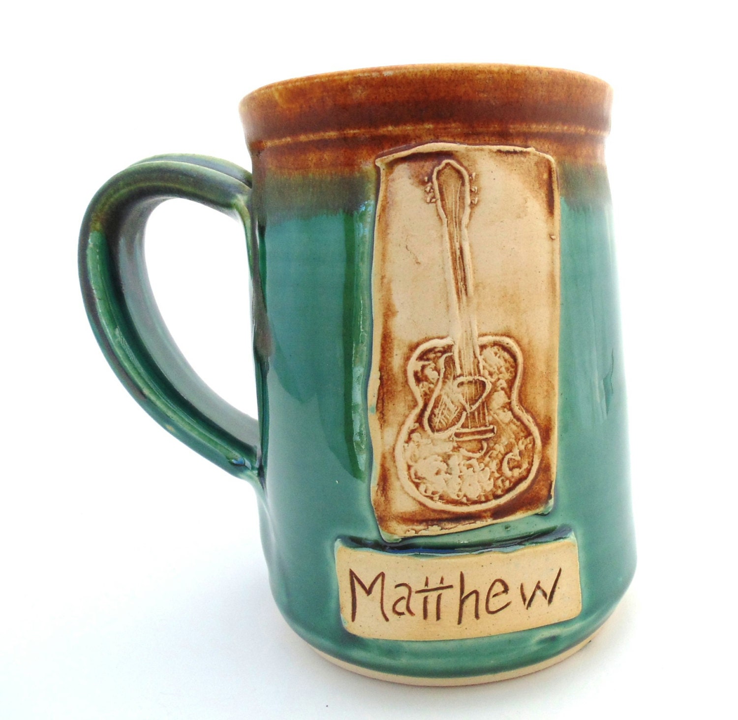 Handmade Pottery Mug Personalized Custom Name with by jewelpottery