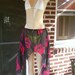 Beautiful Sheer Floral Rose Print Women's Swim Suit Cover Up Skirt Uniquely Cut Size Small/Medium Can Be Worn Multiple Ways