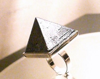 NEW SupHerOrgone Black Tourmaline Orgone Pyramid Ring or Necklace- AKA Reiki Healer