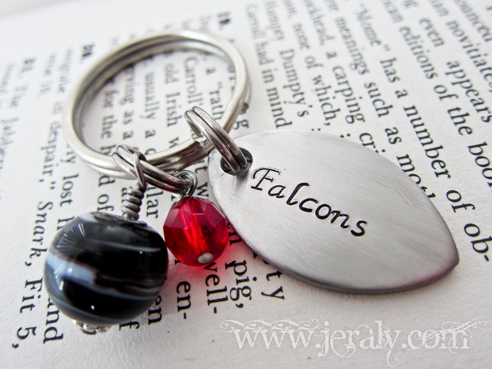 ON SALE Custom Stamped Football Keychain With Your Team by Jeraly