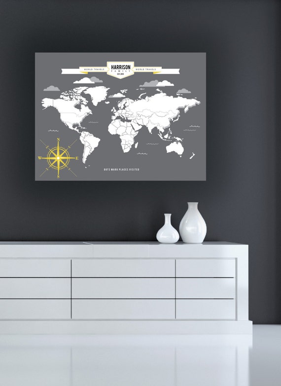 Travel Map Personalized Interactive World Map Mark your