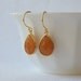 LAST ONE Orange Pumpkin Spice Crystal Drop Earrings
