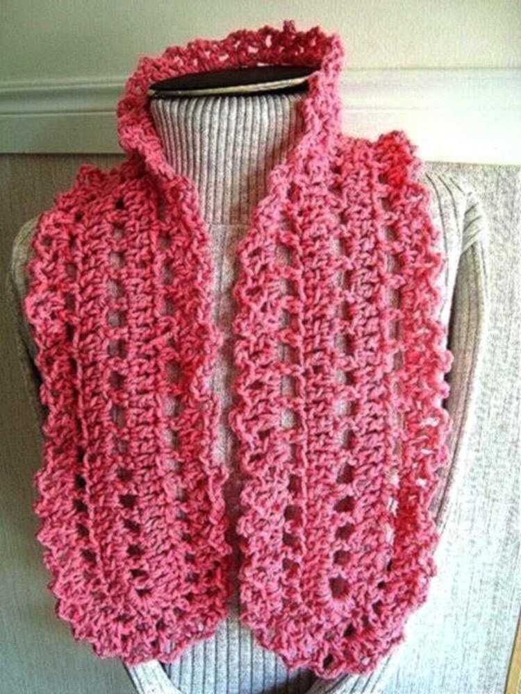 Scarf Patterns CROCHET PATTERN scarf Picot Edge by Hectanooga