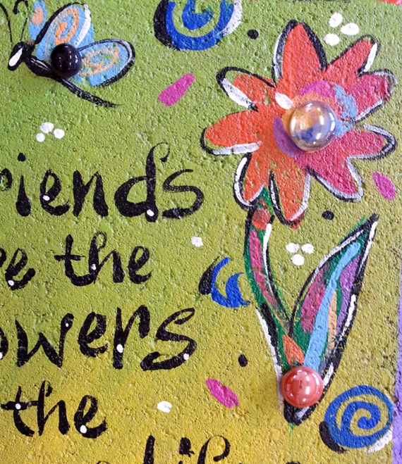 Garden stone Stepping stone Friends by GardenStoneGallery on Etsy