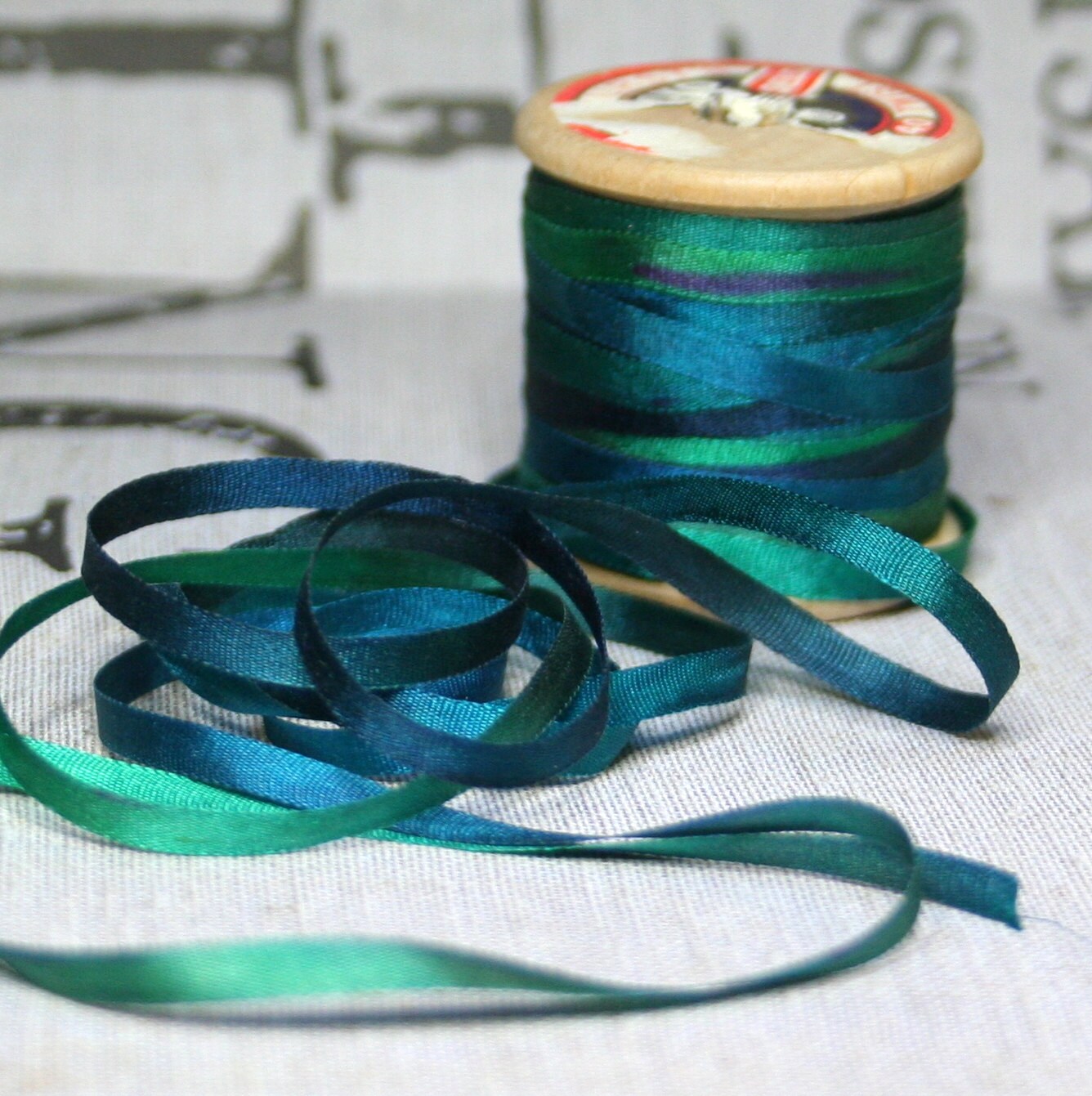 4mm wide Silk Ribbon for Embroidery and Needlecraft Dyed by